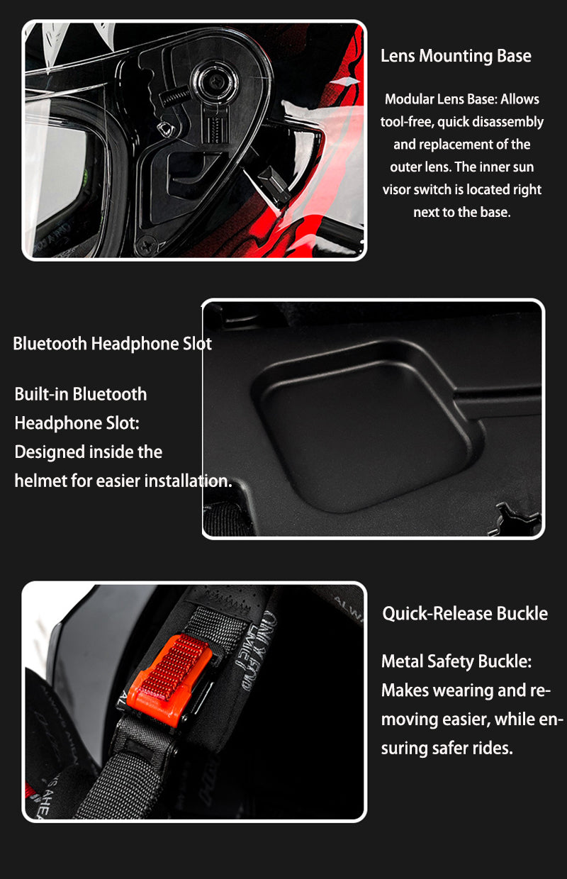 Red Pulse - Motorcycle Rider Helmet