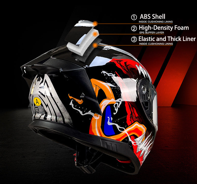 Red Pulse - Motorcycle Rider Helmet