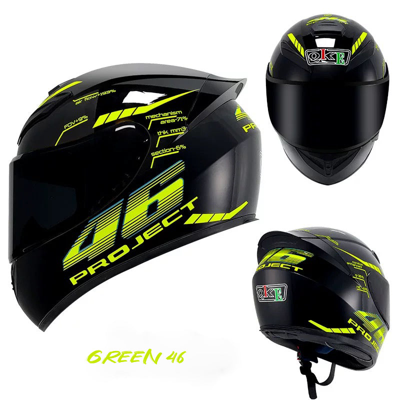 Green 46 - Motorcycle Rider Helmet