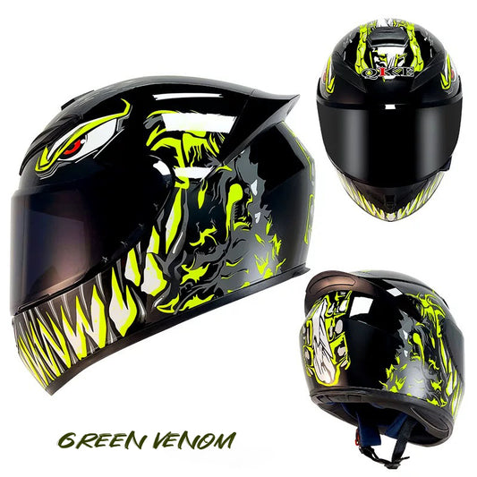 Green Venom - Motorcycle Rider Helmet
