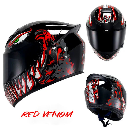 Red Venom - Motorcycle Rider Helmet