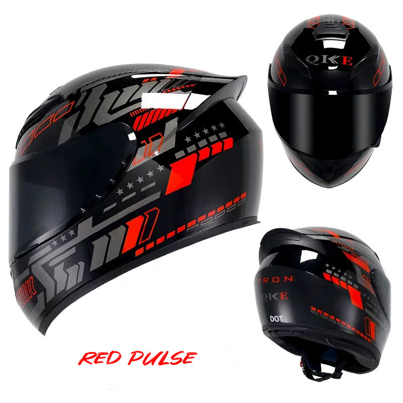 Red Pulse - Motorcycle Rider Helmet