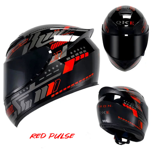 Red Pulse - Motorcycle Rider Helmet
