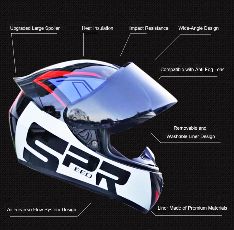 Red Pulse - Motorcycle Rider Helmet