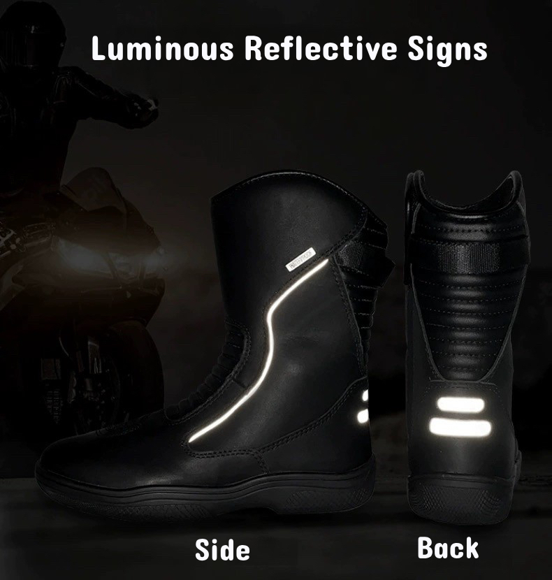 Motorcycle Riding Boots | Protective Waterproof Genuine Leather