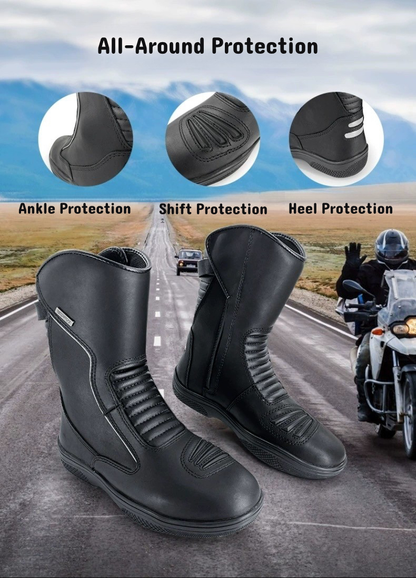 Motorcycle Riding Boots | Protective Waterproof Genuine Leather