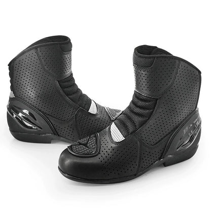 Motorcycle Riding Boots | Summer Perforated Short Boots