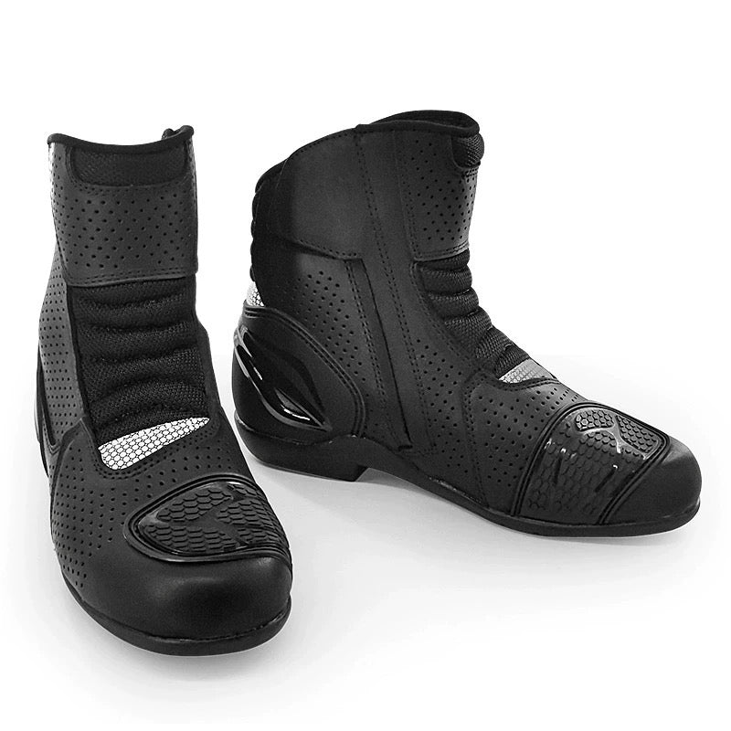 Motorcycle Riding Boots | Summer Perforated Short Boots