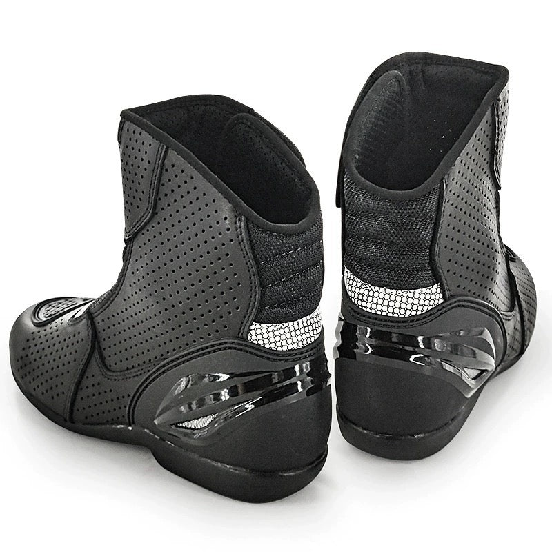 Motorcycle Riding Boots | Summer Perforated Short Boots